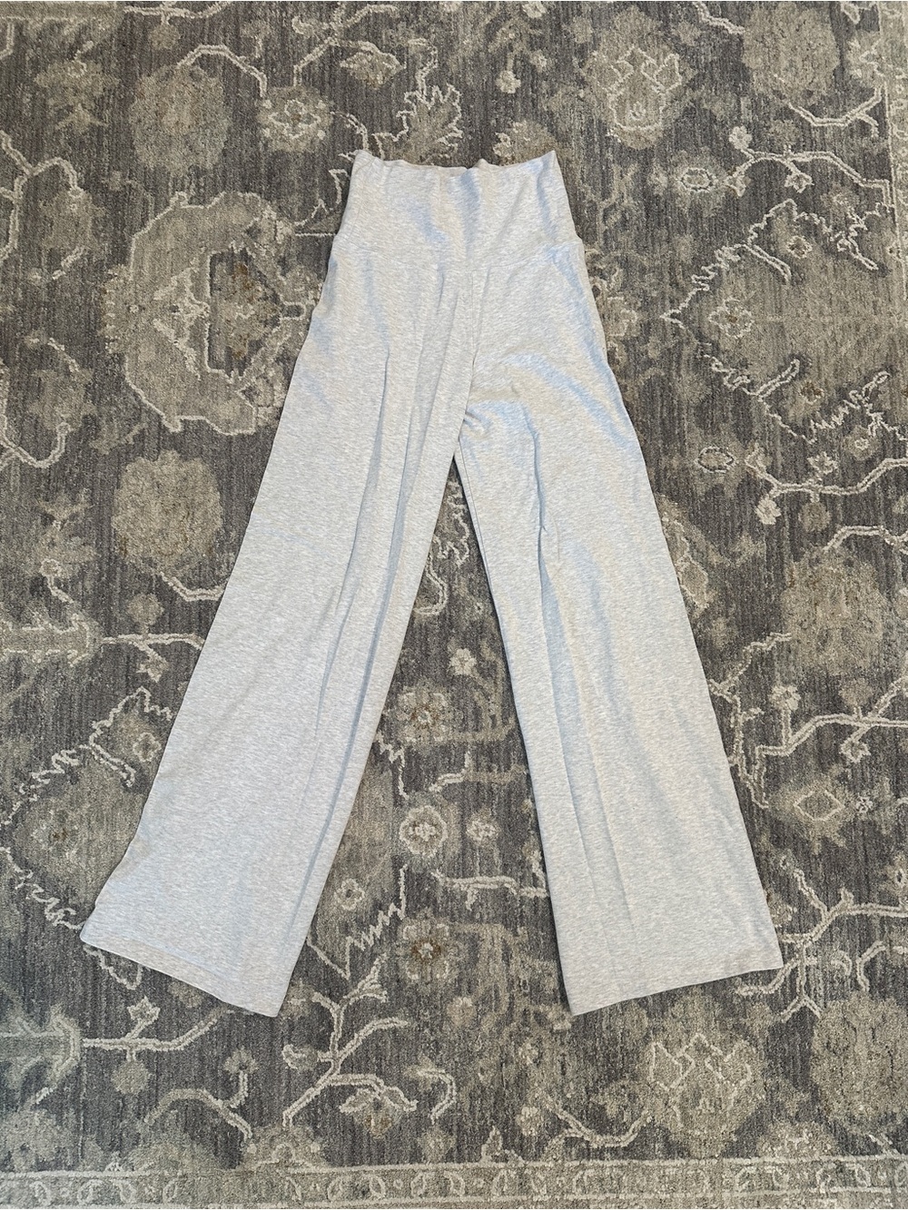 Brandy Melville PRISCILLA PANTS fold over flare pants- heather grey